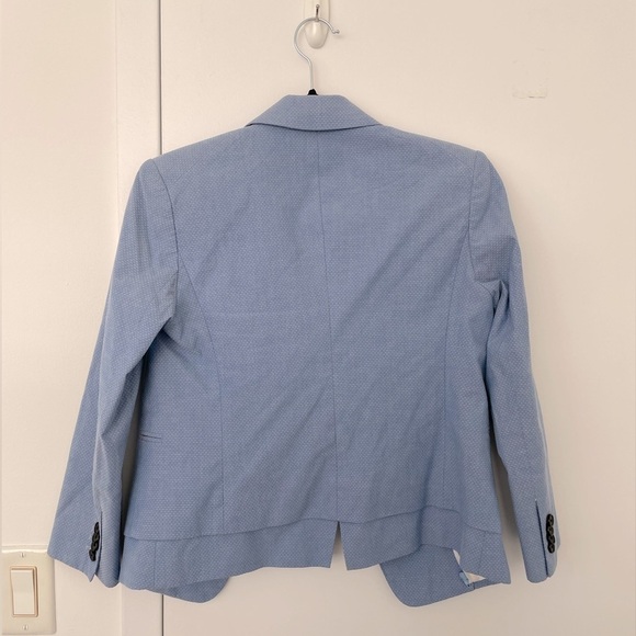 Veronica Beard Schoolboy Dotted Layered light blue Twill Jacket - Picture 4 of 6